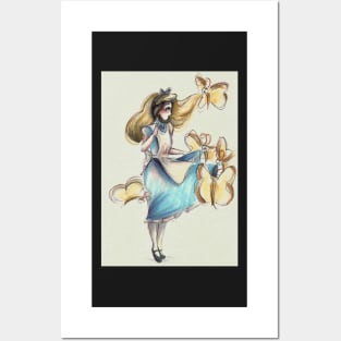 Alice and Butterflies Posters and Art